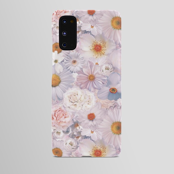 pink lemonade floral bouquet aesthetic assemblage Android Case