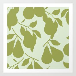 Green Pears Art Print