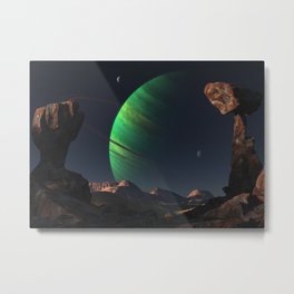 Endymion Metal Print | Digital, Planet, Moon, Render, Graphicdesign, Sci-Fi, Space, Cgi 