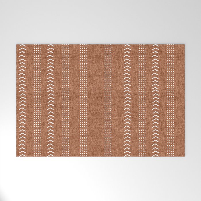 Arrows in Rust Neutral Welcome Mat