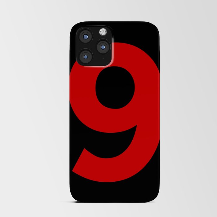 Number 9 (Red & Black) iPhone Card Case