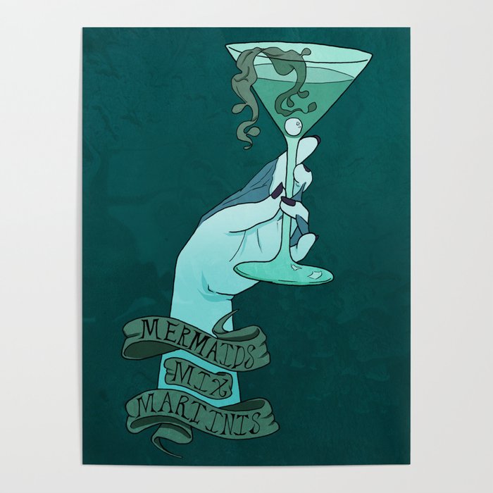 Mermaid Martinis Poster