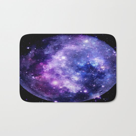 Galaxy Planet Purple Blue Space Bath Mat