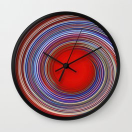 Red Hole Wall Clock | Circumsight, Graphicdesign, Contemporary, Circularshape, Spin, Abstract, Colorfulappeal, Redhole, Round, Vibrant 
