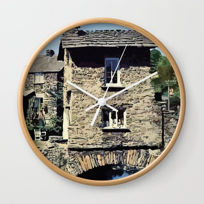Old Bridge House Ambleside Cumbria England Wall Clock