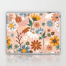 Hand painted abstract floral pattern Laptop Skin