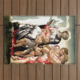 Michelangelo Buonarroti "The Manchester Madonna" Outdoor Rug