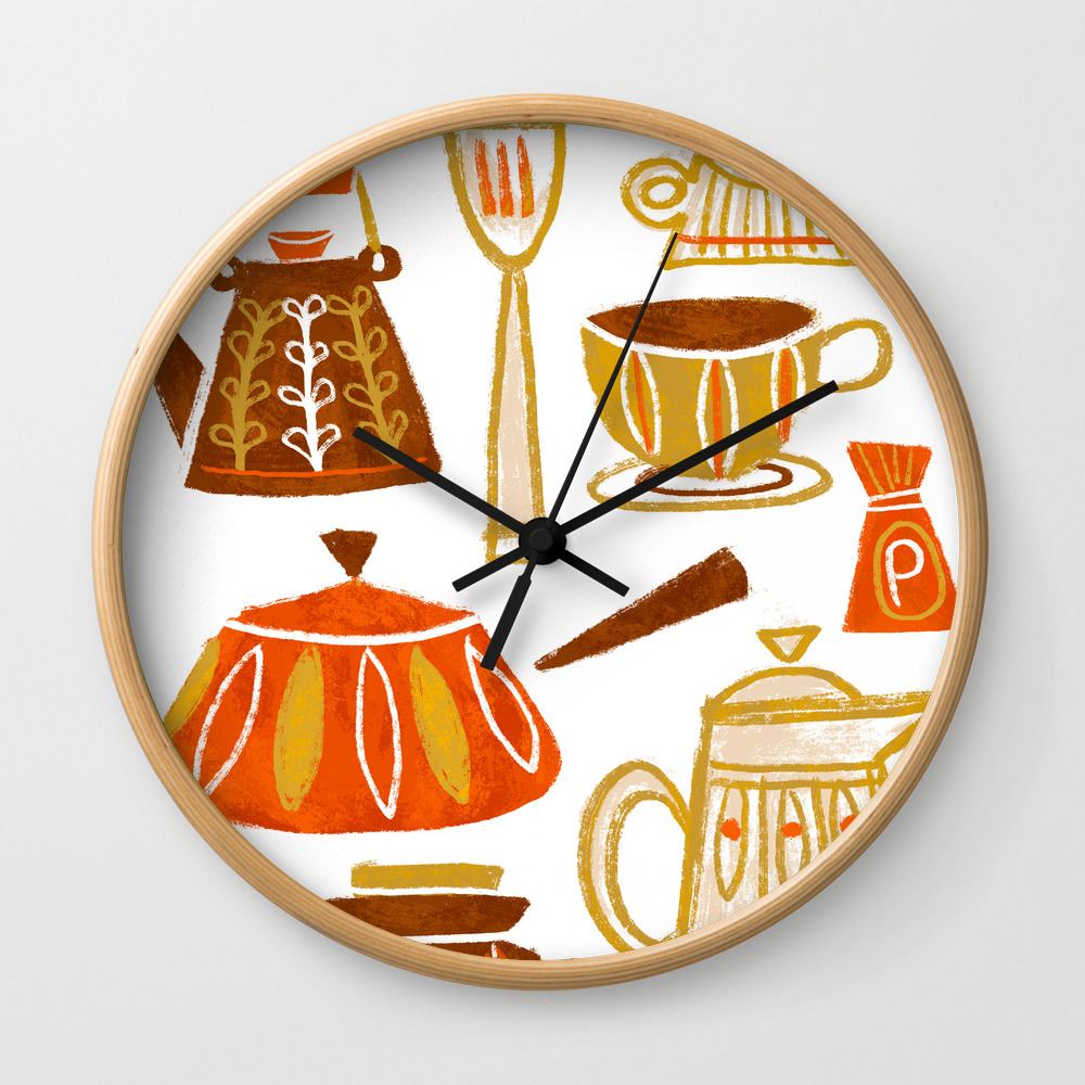 Mid Century Modern Kitchen Wall Clock By Vanhuynh Society6