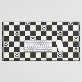 Smiley Face & Checkerboard  Desk Mat