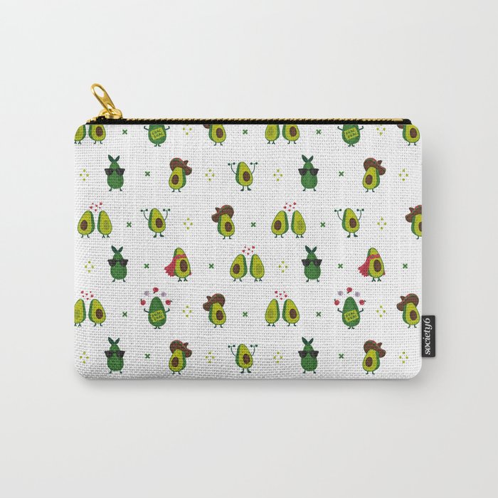 Avocado Pattern - holy guacamole collection Carry-All Pouch