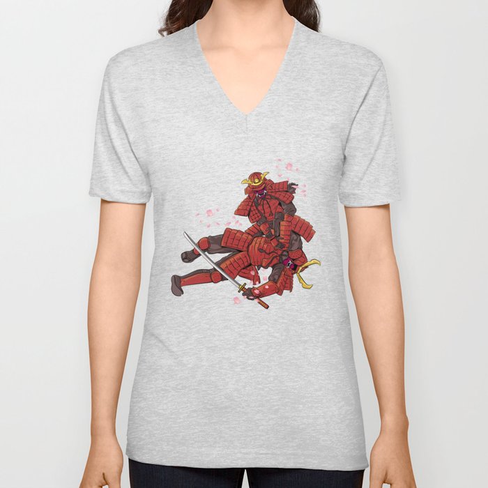 Samurai Jiu-Jitsu V Neck T Shirt