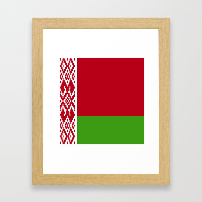 Belarus flag emblem Framed Art Print