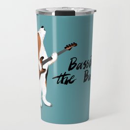 Basset the Bassist (Blue-Gray) Travel Mug