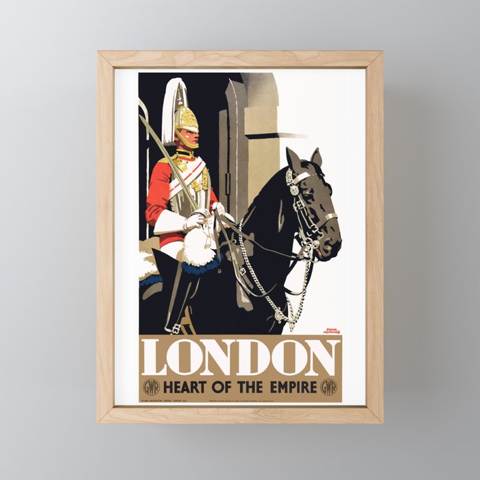 1935 LONDON Heart Of The Empire GWR Travel Poster Framed Mini Art Print