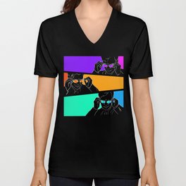Miami Triptych V Neck T Shirt
