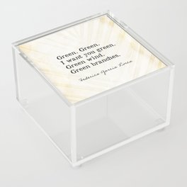 Federico García Lorca vers 5 Acrylic Box
