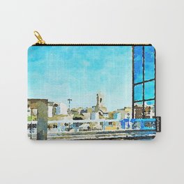 Pescara: glass building of the station and skyline of the city Carry-All Pouch
