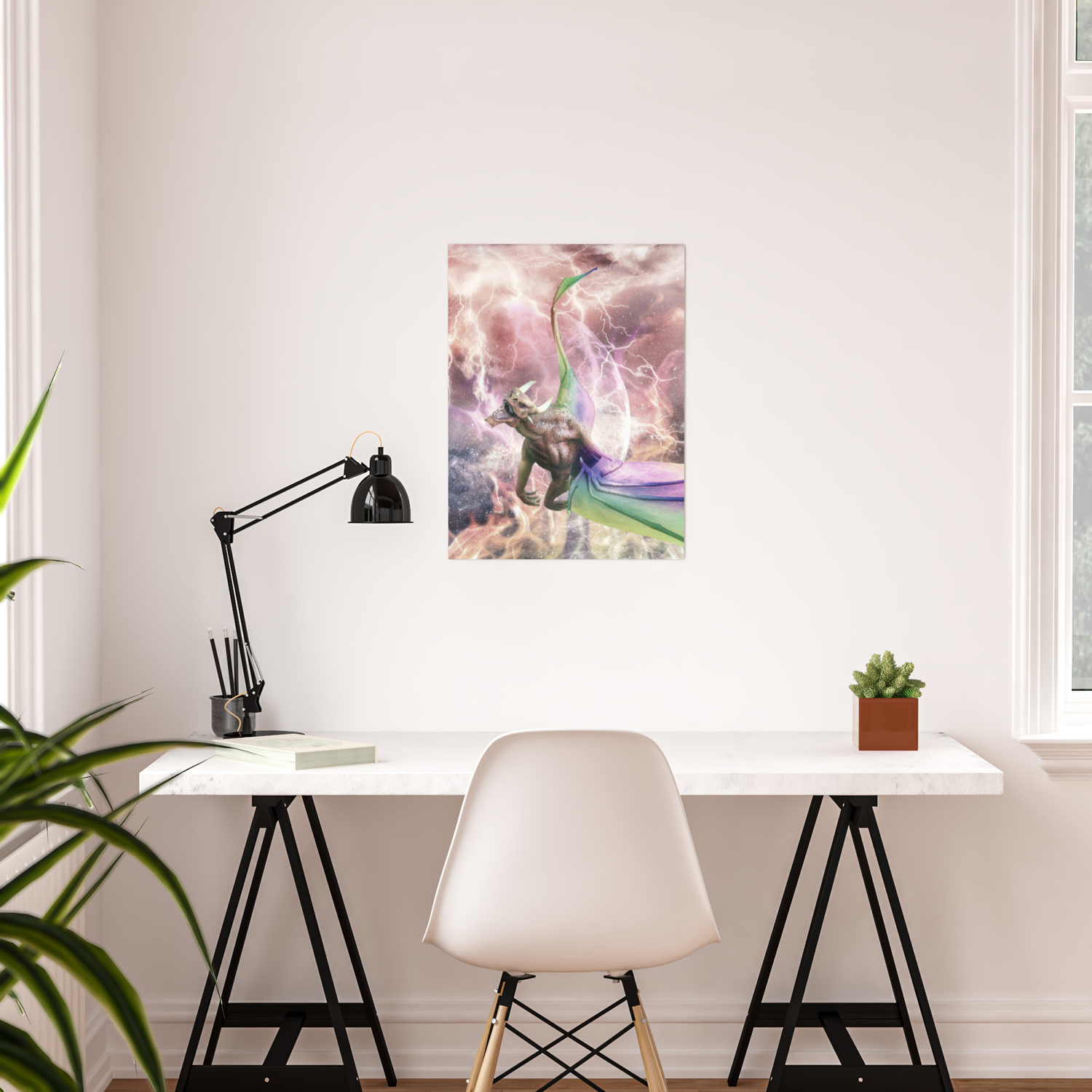 Fire Rainbow Dragon In Galaxy Poster By Randomgalaxy Society6