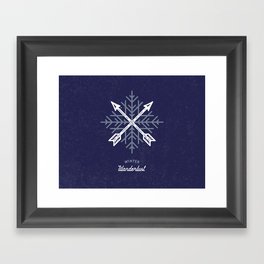 Winter Wanderlust (blue) Framed Art Print