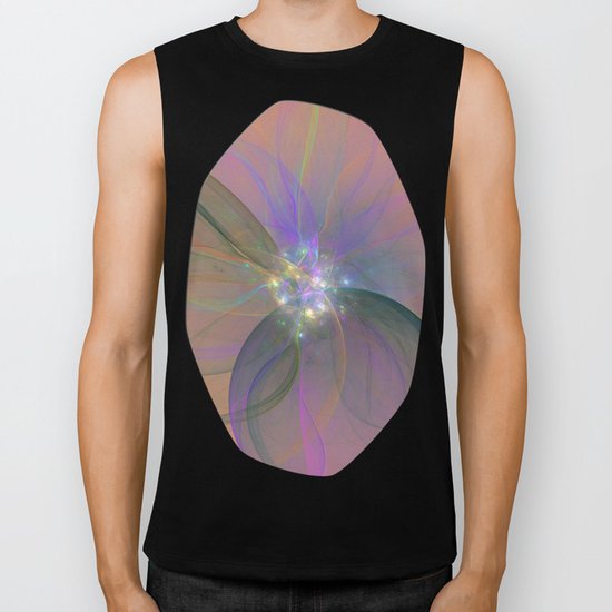 Fairy Blossom Fractal Biker Tank