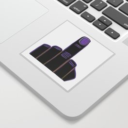 Male Middle Finger Sticker | Fingernail, Flipoff, Black, Manhands, Acrylic, Popart, Fingers, Middlefinger, Hand, Painting 