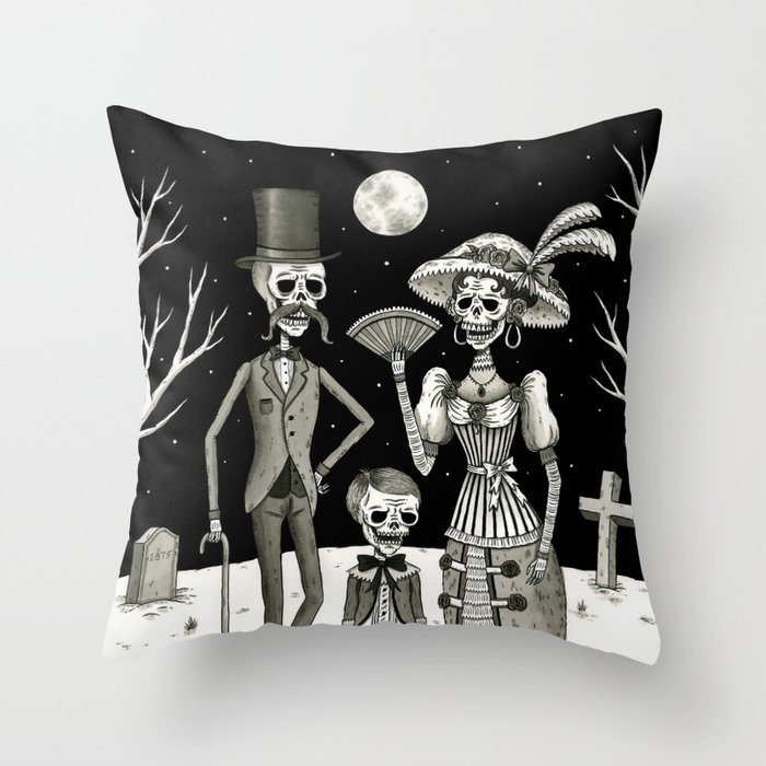 Family Portrait of the Passed Throw Pillow