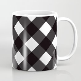 Contemporary Black & White Tilt Gingham Pattern - Mix & Match With Simplicty Of Life Mug