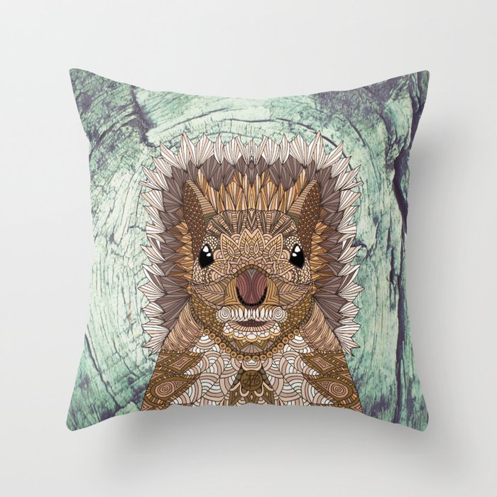 squirrel throw pillow