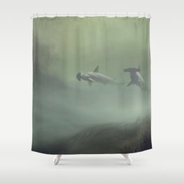 sleeping space Shower Curtain
