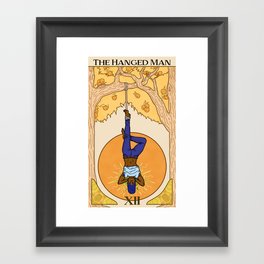 The Hanged Man (blue) Framed Art Print