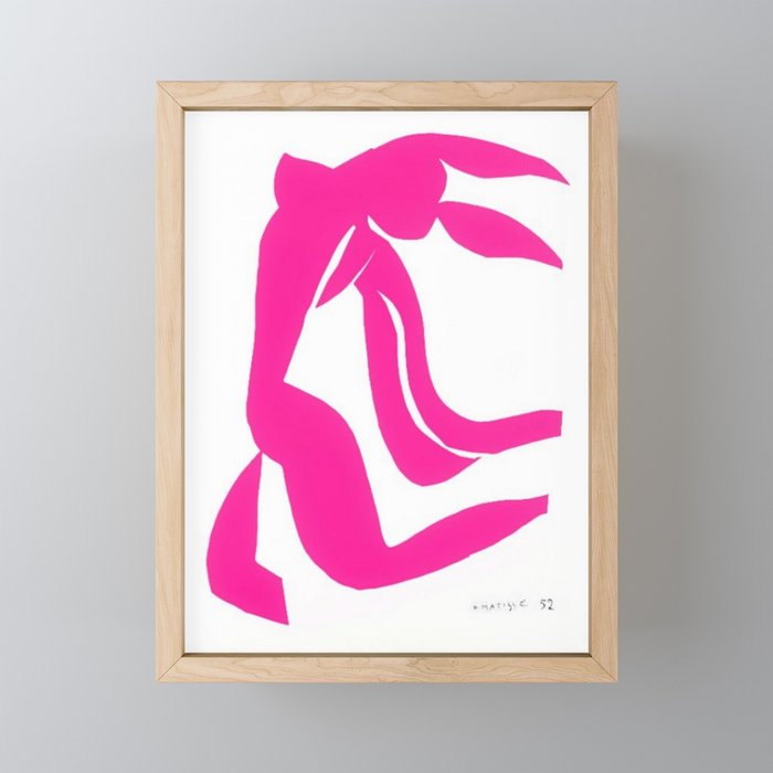 Henri Matisse, Rose Freedom, Nude (Pink Freedom, Nude) lithograph modernism portrait painting Framed Mini Art Print