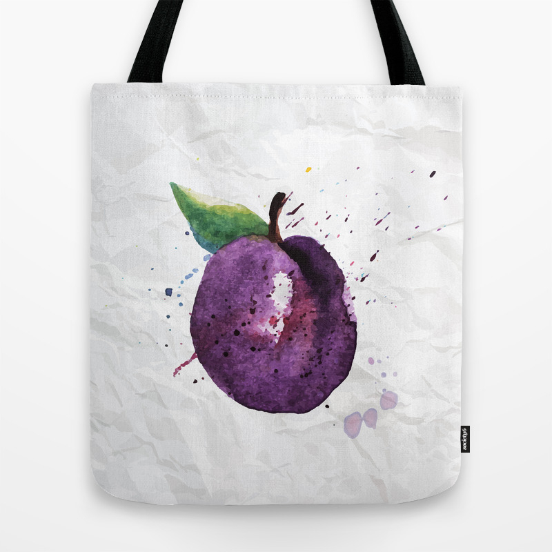 plum tote bag