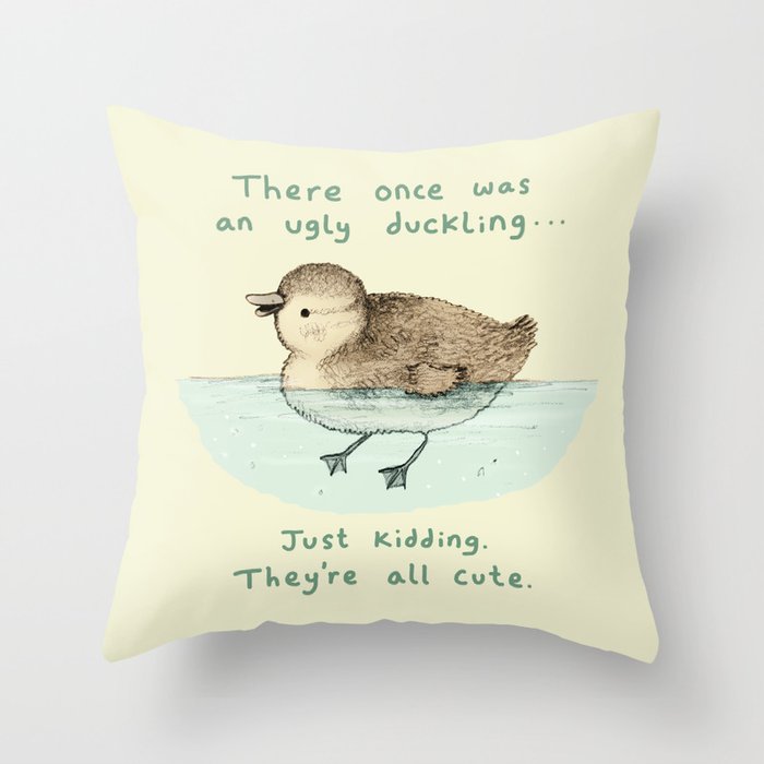 Ugly Duckling Throw Pillow