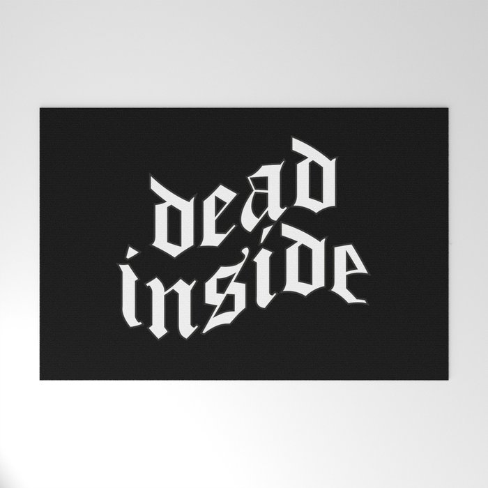 Dead Inside Aesthetic Eboy Egirl Grunge Goth Gift Welcome Mat