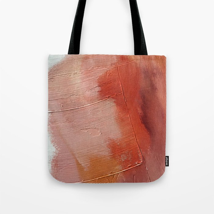 Desert Journey [1]: a textured, abstract piece in pinks, reds, and white by Alyssa Hamilton Art Tote Bag