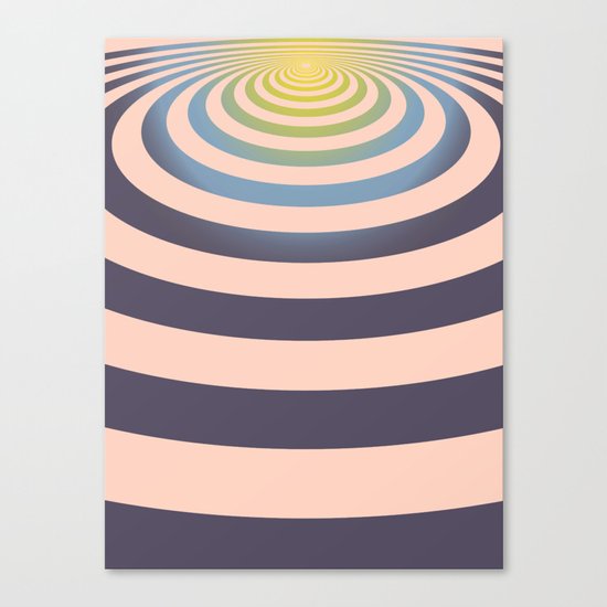 Circle around asymmetrically - Optical game Canvas Print