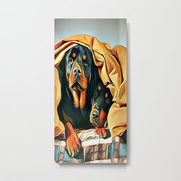 Mr and Mrs Rottweiler Metal Print | Togetherness, Watchdog, Love, Couple, Puppy, Male, Dog, Rottie, K9, Police 