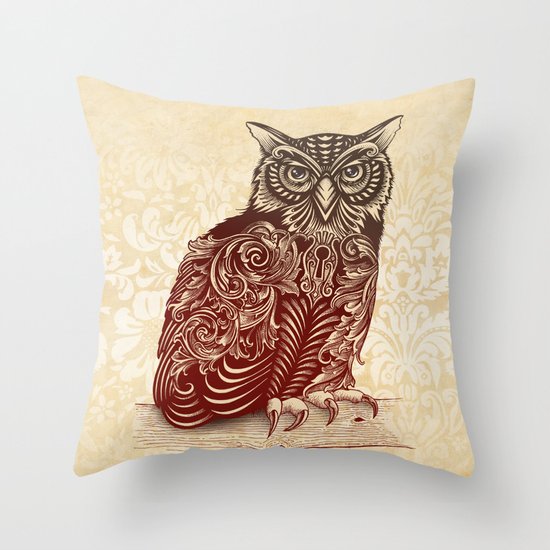 Most Ornate Owl Throw Pillow