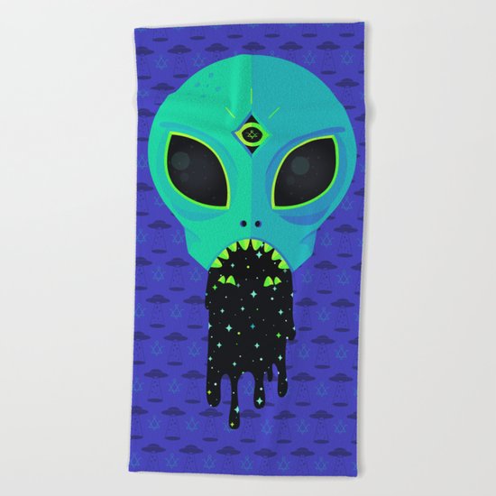 Alien Flu Beach Towel