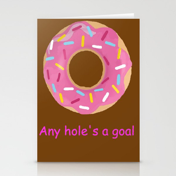 Donut Goal Brown Stationery Cards