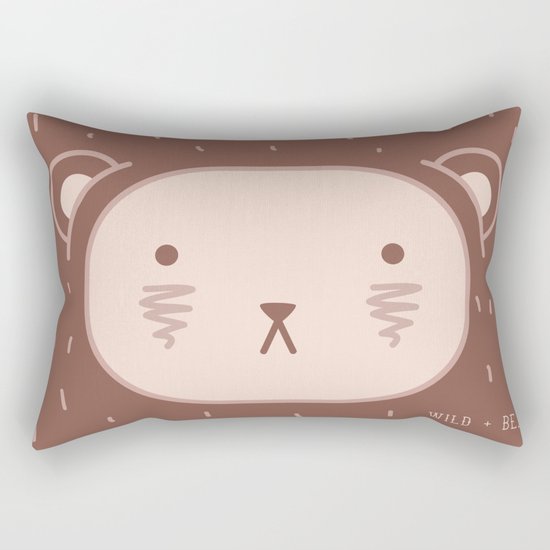 WILD + BEAR print Rectangular Pillow