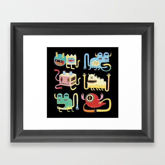 Petits monstres Framed Art Print