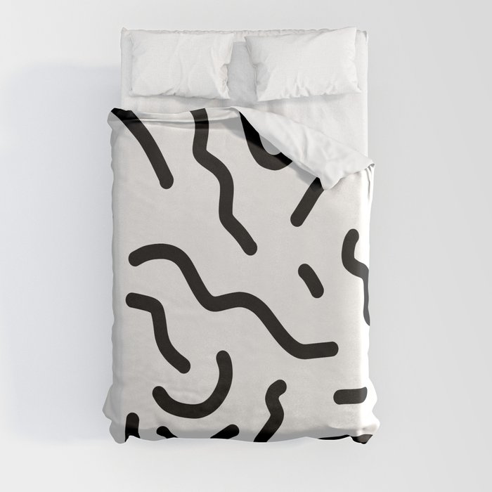 Funky squiggly lines Duvet Cover