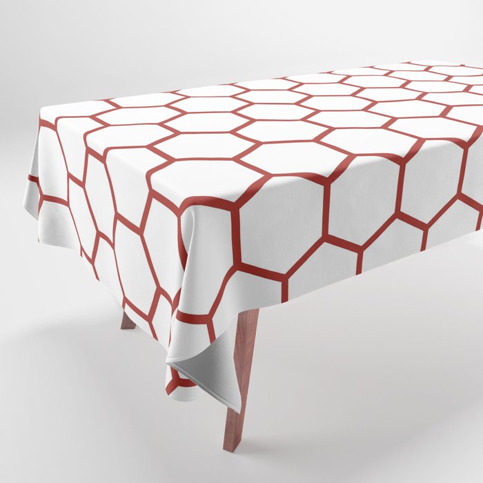 Honeycomb (Maroon & White Pattern) Tablecloth
