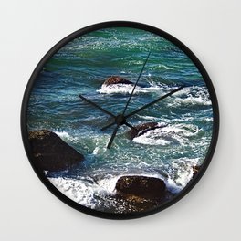 Sea Waves Rocks Seascape Wall Clock