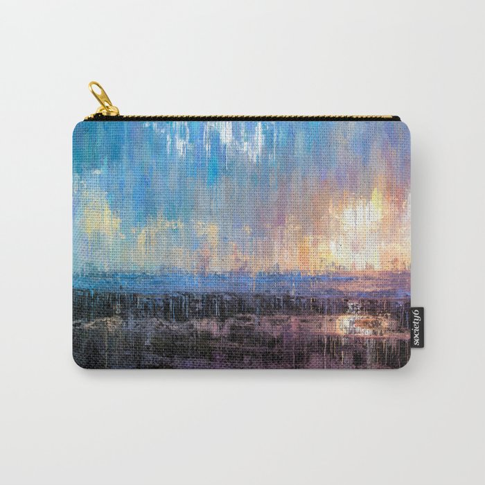 Prismatic Daybreak Showers Abstract Drip Paint Landscape Carry-All Pouch