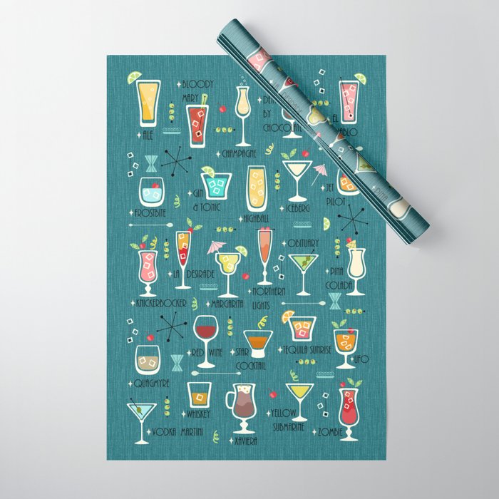 Let's Drink to the ABC's! ©studioxtine Wrapping Paper