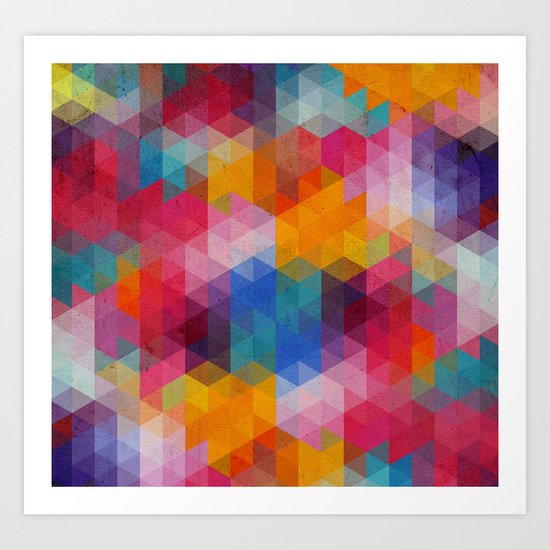 Geometric Color Dynamics Art Print