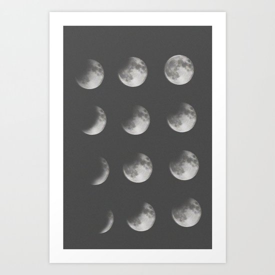 phases of the moon Art Print