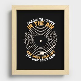 Throw Ya Hands In The Air Retro Vinyl Recessed Framed Print